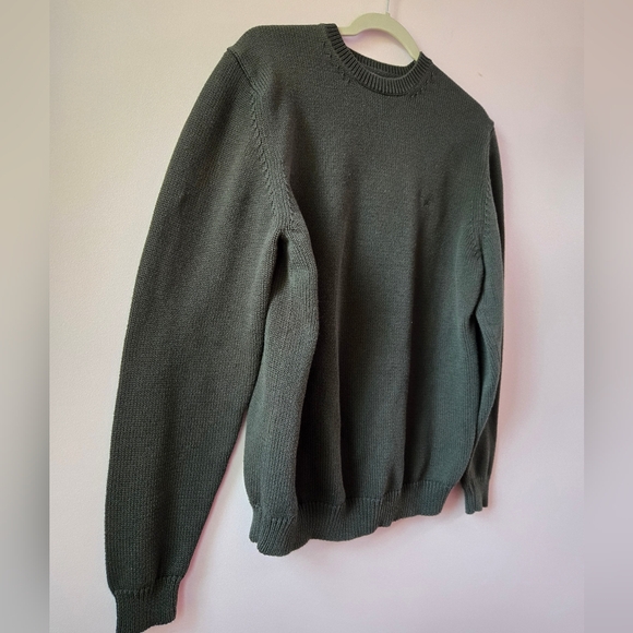 Vintage Eddie Bauer Sage Green Textured Knit Sweater sz LRG - Picture 2 of 8